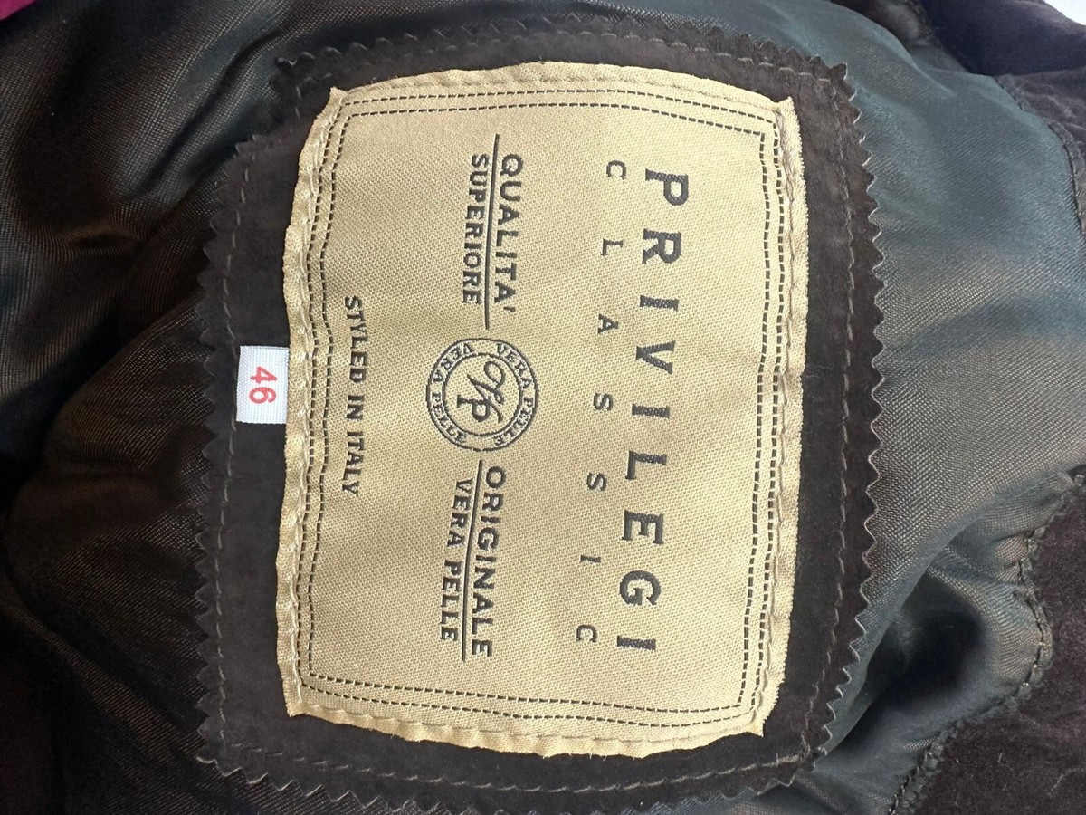 Privilegi Cappotto In Vera Pelle Usato Donna Woman Tg46 Marrone