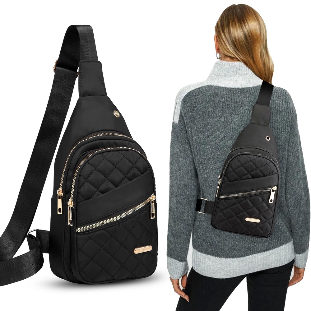 Women Crossbody Bag Waterproof Shoulder Backpack Chest Sling Pack Travel Purse