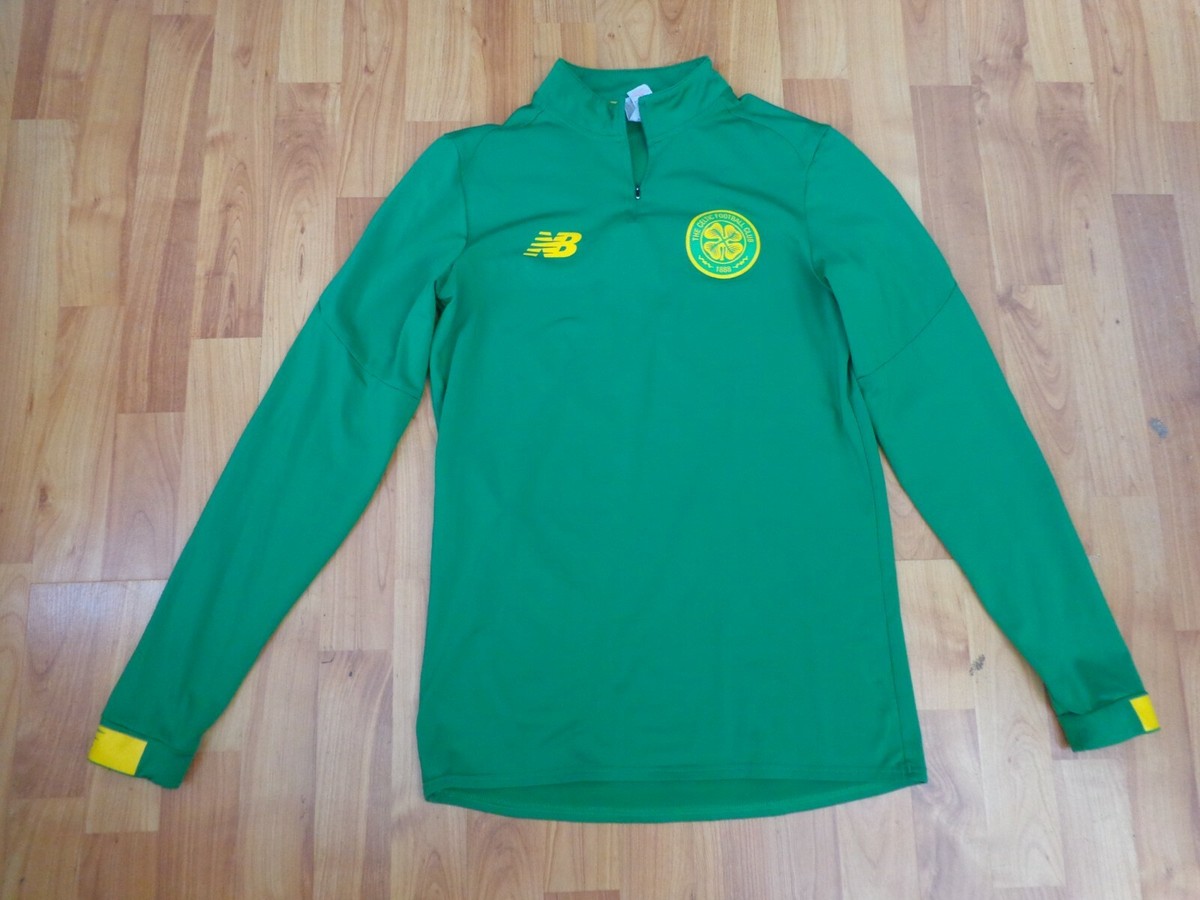 CELTIC FC NEW BALANCE FOOTBALL TRAINING 1/4 ZIP TOP SHIRT
