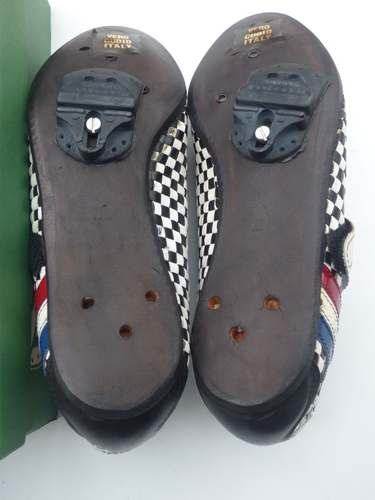 VIGORELLI TDF BRAIDED LEATHER BICYCLE SHOES SIZE 41 - NOS - NIB - Picture 11 of 13