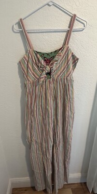 Matilda Jan Maxi Dress Stripes Sundress Wish You Were Here Size