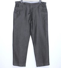 Vintage 1950s Grey Striped Moleskin Work Chore Peasant Pants W38 Made in France