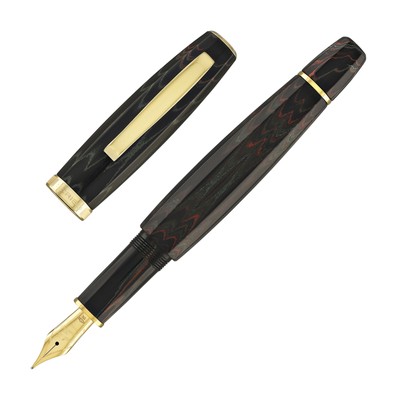 Scribo Feel Fountain Pen in Sassi Neri Ebonite, 18kt BB Nib - NEW in Box