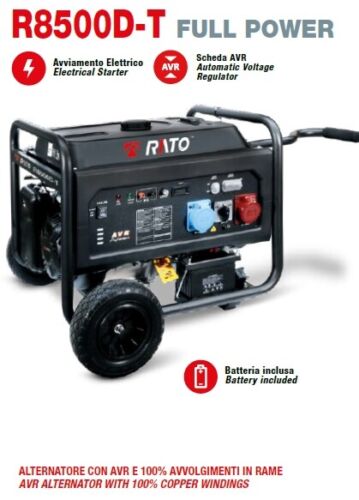 RATO R8500D-T 500cc Petrol Power Generator Electric Start-