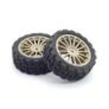 Kyosho Part #FATH708GM Glued Rally TireFZ02-R (15-Spoke Gold/M/2p)