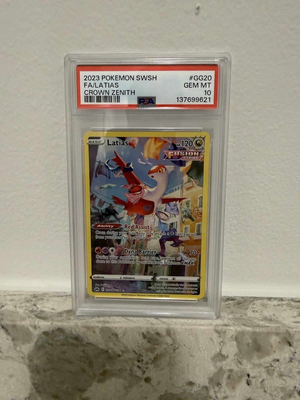 Pokemon 2023 Latias GG20/GG70 Crown Zenith Galarian Gallery Full Art Holo PSA 10