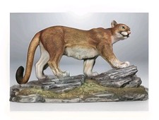 Cougar Mountain Lion Puma Cat Porcelain Figurine Andrea By Sadek 5616. Bb #PUM