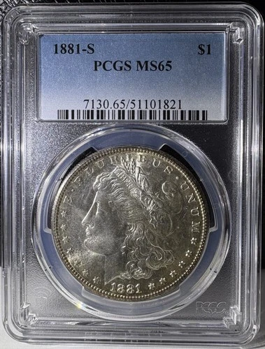 1881-S $1 Morgan Dollar PCGS MS65 Reverse Toned (821)