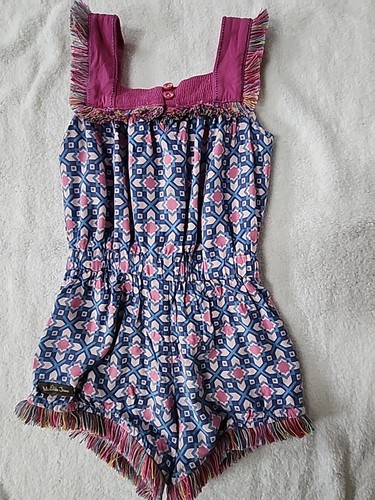 Matilda Jane Girls Geometric Fringe Romper Size 4 Preowned - Picture 5 of 7