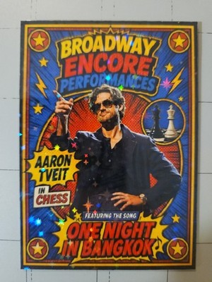 Broadway Encore Performances Custom Refractor Card - Aaron Tveit In Chess