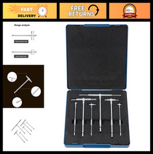 6 Pc Telescoping Gage Set - High Precision T-Bore Hole Gauges with Case 5/16"-6