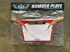 NOS NEW SE Bikes Rad Plate number plate Bikelife BMX RED