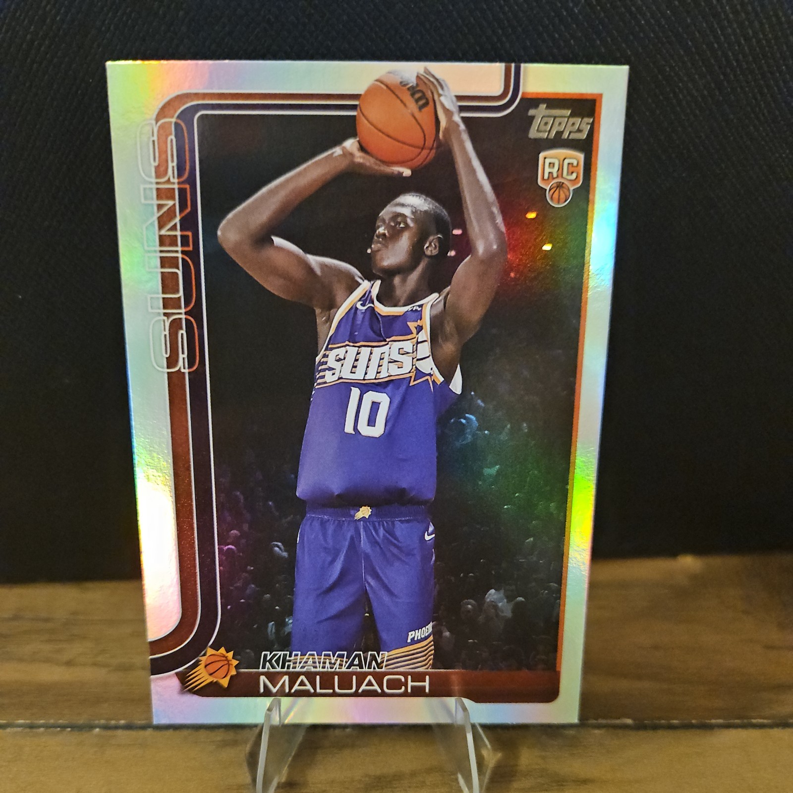 2025-26 Topps NBA Khaman Maluach Holo Foil RC #210-Phoenix Suns Rookie
