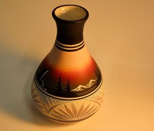 Navajo Signed Hand-Painted Vase Eight Inches ...