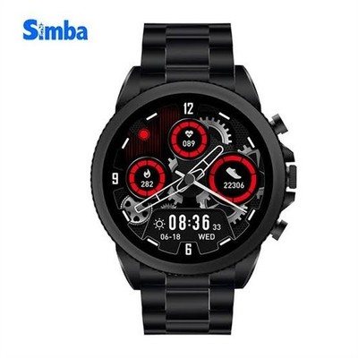 Simba C11 Smart Watch 1.28'' AMOLED, Heart Rate Monitor, Calling, Black Metal