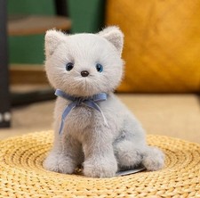 Grey Cat 8 Inch Stuffed Animal Plush Toys Toddler Doll Kids Gifts