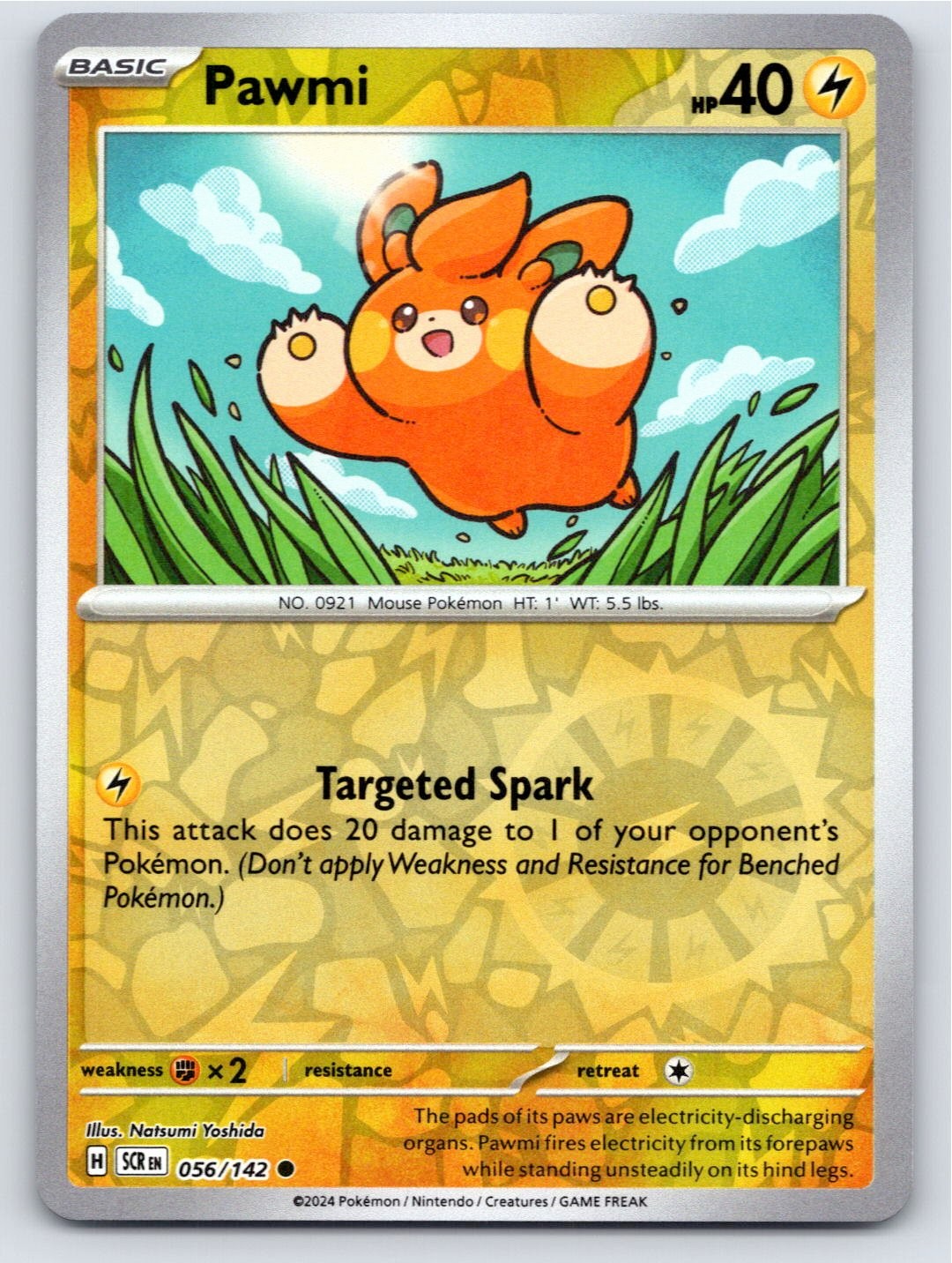 2024 POKEMON PAWMI STELLAR CROWN 56/142 REVERSE HOLO COMMON NM