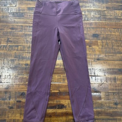 Lululemon Find Focus 7/8 Leggings Purple High Rise Mesh Waistband Size 8