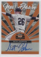 2019 Leaf Valiant New Dawn Orange Prismatic 31/35 Seth Johnson #ND-SJ1 Auto nd3