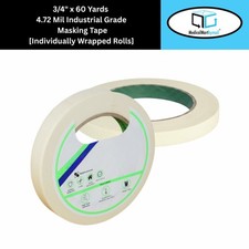 48 Rolls Masking Adhesive Tape 3/4" x 60 yards 4.72 Mil for General Use