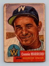 1953 Topps #13 Connie Marrero LOW GRADE Vintage Baseball Card