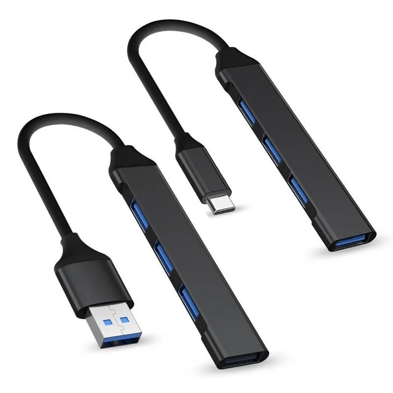 USB 3.0 Hub 4-Port Adapter Charger Data SLIM Super Speed PC Mac Laptop Desktop
