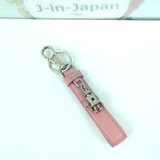 PRADA Robot Saffiano Leather Keychain Begonia Pink Bag Charm Keyring Trick