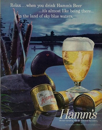 Vintage Hamms Beer Reproduction Framing Print Advertising 17x12