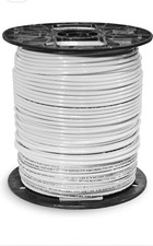  10 AWG Gauge 600V THHN Stranded Copper Wire UL Listed - White 500 FT