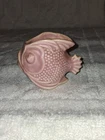 Vintage MCCOY Pottery PINK ROSE FISH Flower Holder Planter  c. Late 1930's