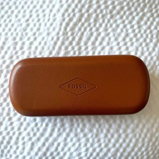 Fossil Sunglasses Case chestnut leather with navy blue interior Fossil Brown Glasses for Women on Sale up to 90% Off: Poshmark main image 3