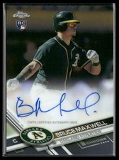 2017 Topps Chrome #RA-BM Bruce Maxwell Rookie Autographs Auto Oakland Athletics 