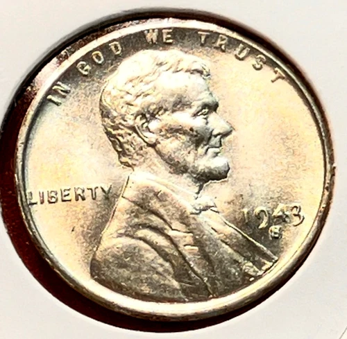 1943-S Lincoln Wheat Cent Penny GEM BU From an Original Bank Roll