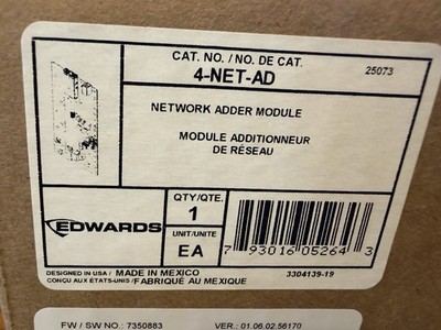 Edwards EST4 4-NET-AD Network Adder Module Fire Alarm