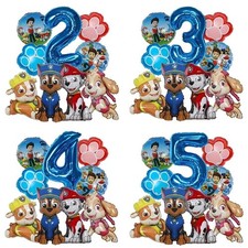 Rescue Dog Cartoon Foil Balloons 0 to 9 Number for Kid Birthday Party Decoration