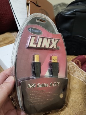 USB Printer Cable USB 2.0 A-B gold-plated Cable 6ft by iConcepts New in Package