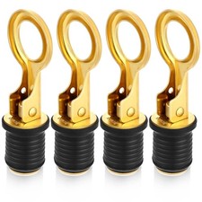 4 Pcs Boat Plugs Snap Handle Drain Plug for 1 Inch Diameter Marine Drain Twis...