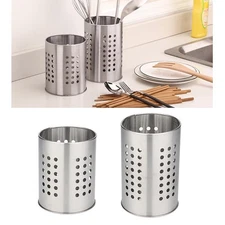 Stainless Steel Sink Utensil Holder Hanging Cutlery Drainer Basket Rack