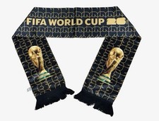 Official FIFA 2026 World Cup Trophy Black & Gold Fan Scarf