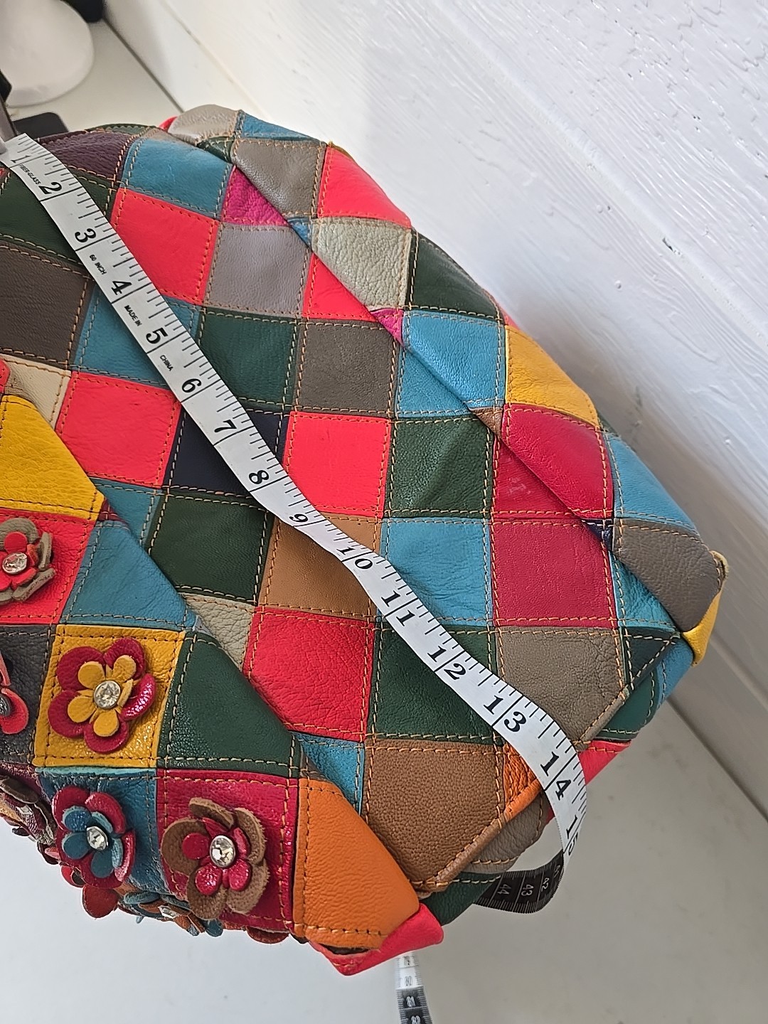 Ameri Leather Flower Patchwork Bag/Purse , Hobo ,… - image 6