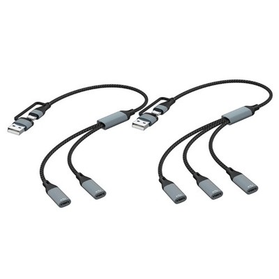 2/3 in 1 USB Type C to Type C Power Charging Data Host OTG Hub Cable Adapter