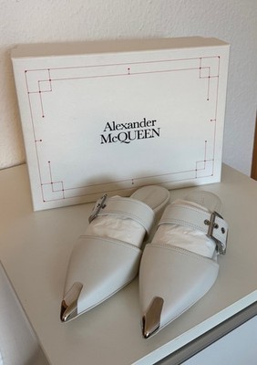 Original Alexander MCQueen, Slipper,Mules,Pantoletten in weiß, Gr.: 40