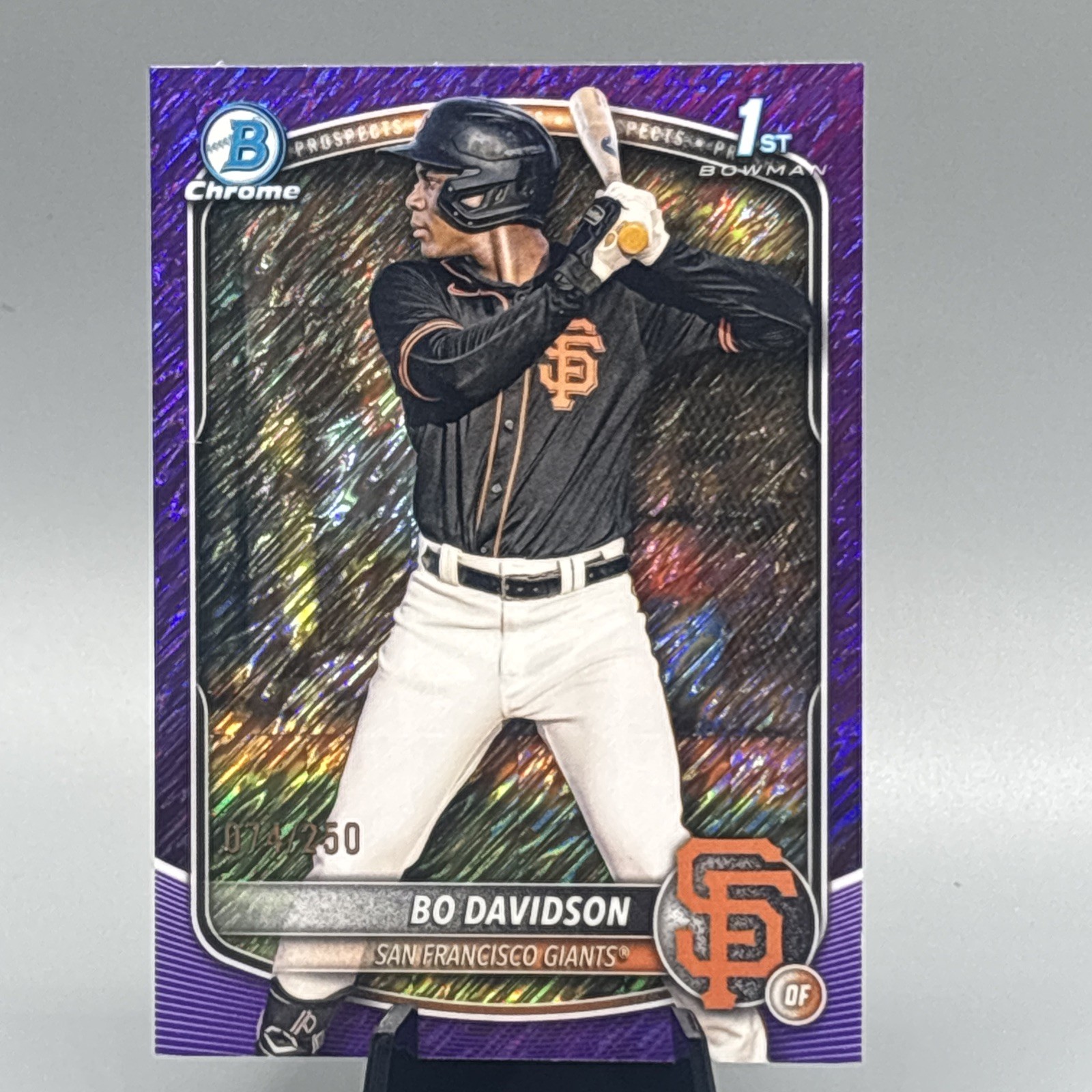 2025 Bowman Chrome Bo Davidson 1st Purple Shimmer /250 San Francisco Giants