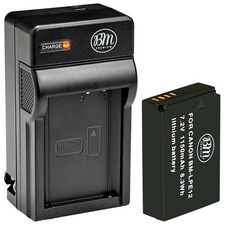 BM LP-E12 Battery Charger for Canon PowerShot SX70 HS, Rebel SL1 Cameras