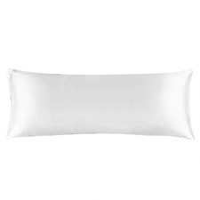 Silky Body Pillow Cover, Breathable Long Pillowcase 20x54, White
