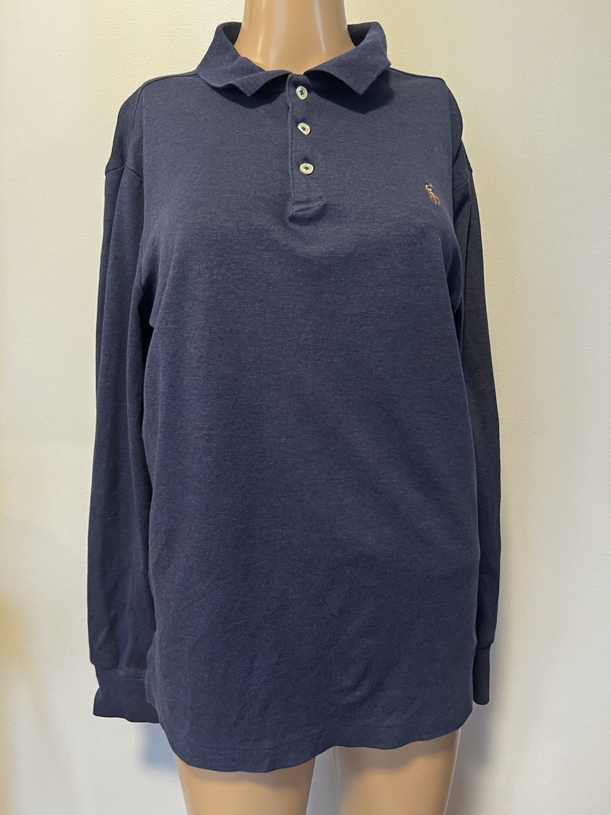 C2.    Lauren Ralph Lauren Men's Slim Fit Navy Blue Polo Shirt Size Small