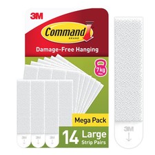 Command Picture Hanging Strips White Large 14 Pairs 28 Strips 17206WHI