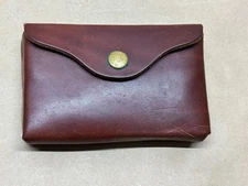 Vintage Leather Belt Pouch - Red Head - Slotted Ammunition Ammo 20rds .270