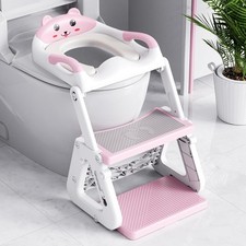Orzbow Potty Training Seat, 2-IN-1 Toddler Potty Training Toilet with Step Stool