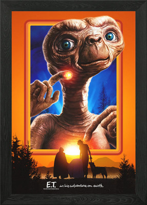 E.T. Film Design Gerahmtes Wandbild Poster Leinwanddruck Bild